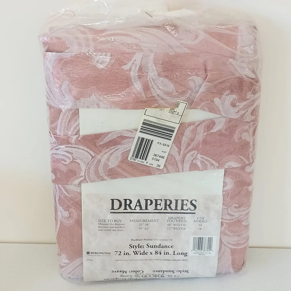 Vintage Burlington Draperies 1 Pair 72